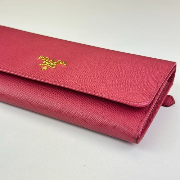 Prada Pink Saffiano Leather Wallet - Picture 4 of 6